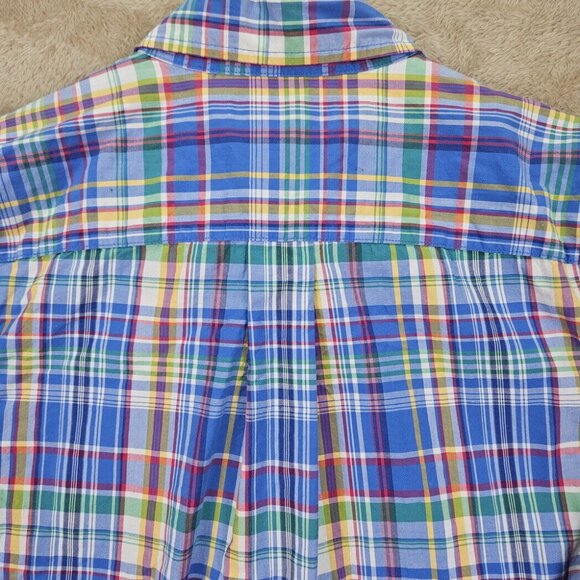 Ralph Lauren Button-Down Oxford Shirt Plaid Long Sleeve Boy Teen Size XL (18-20) - Picture 9 of 10
